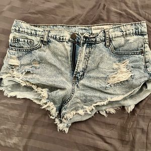 Denim shorts